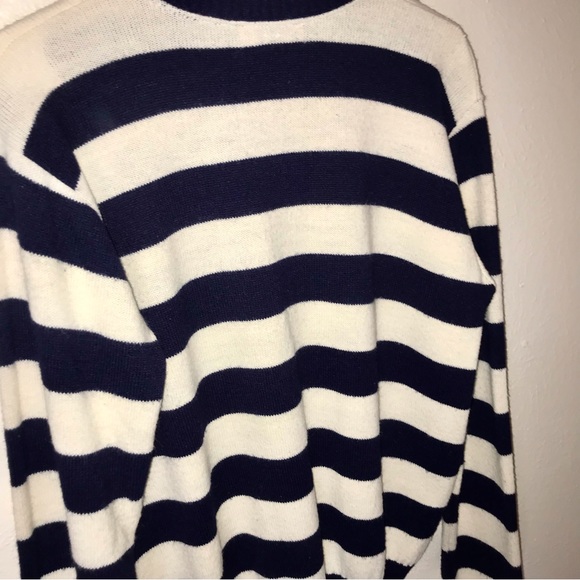 Vtg 80s/90s Logo7 Dallas Cowboys Royal Blue Striped Texas Football/NFL Sweater - Picture 5 of 8